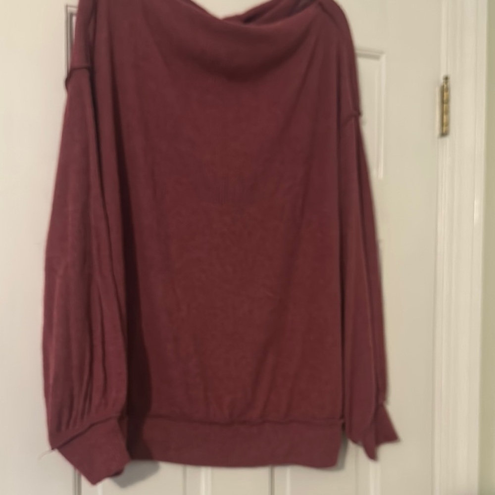 We The Free Off-the-Shoulder Sweater in Mauve